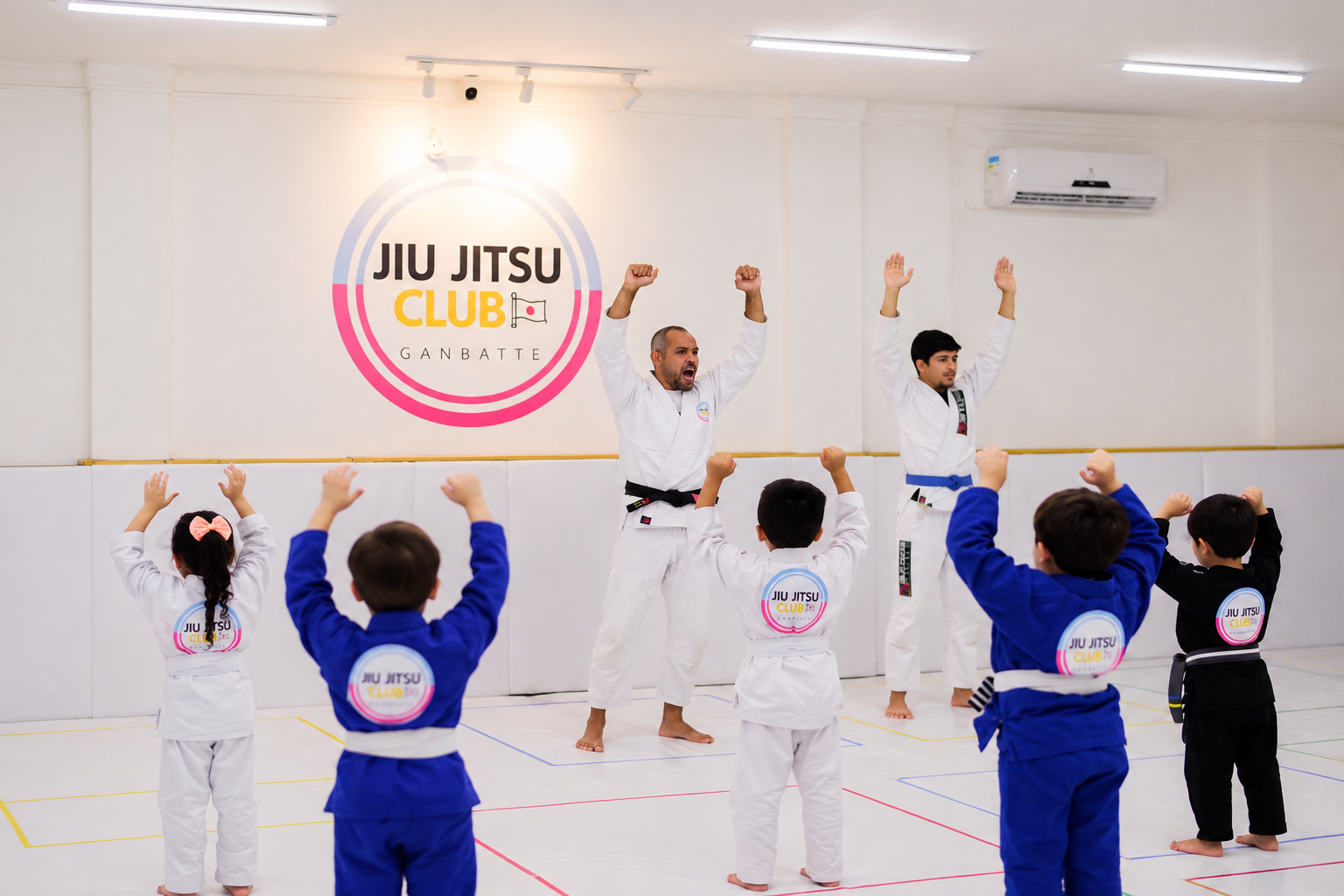 Tatame e identidade visual da Jiu Jitsu Club, unidade Adrianópolis