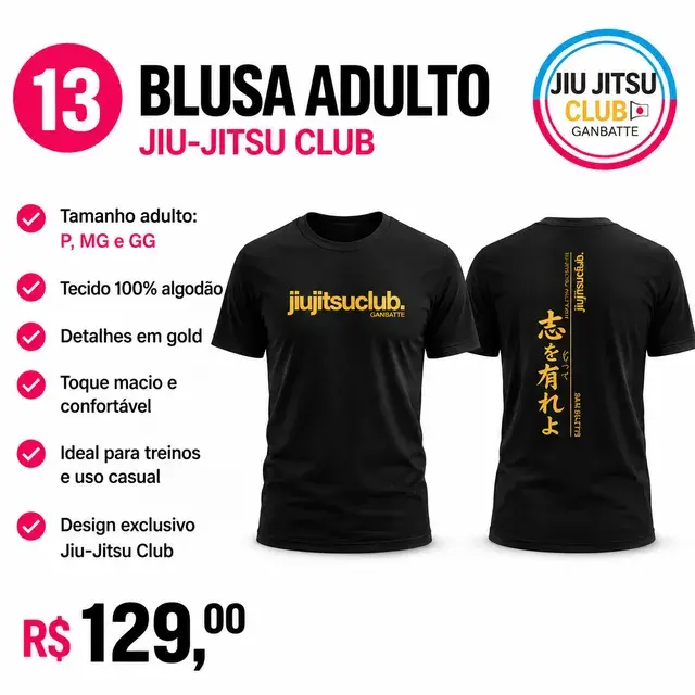 Blusa Adulto Jiu-Jitsu Club